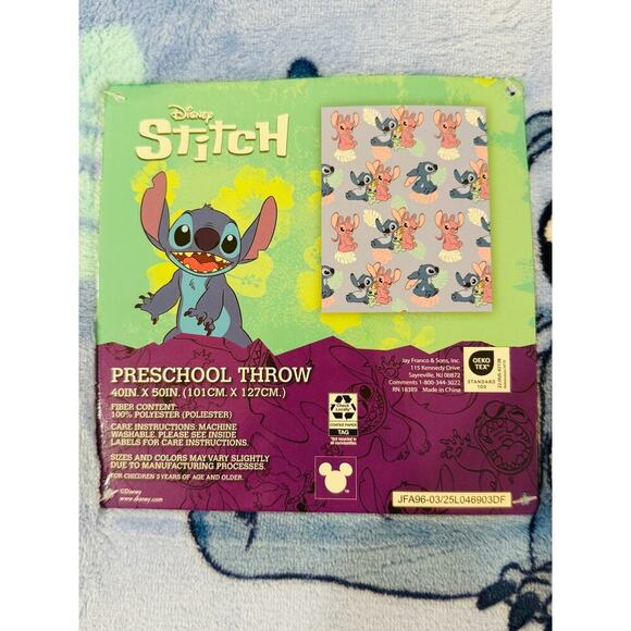 Disney Lilo & Stitch Kids Throw Blanket 40x50 Angel Kids Preschool Plush Fleece - Picture 2 of 3